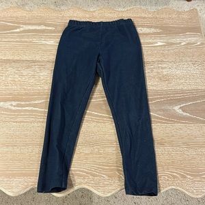 Cotton fake denim pants, blue, no stains, used